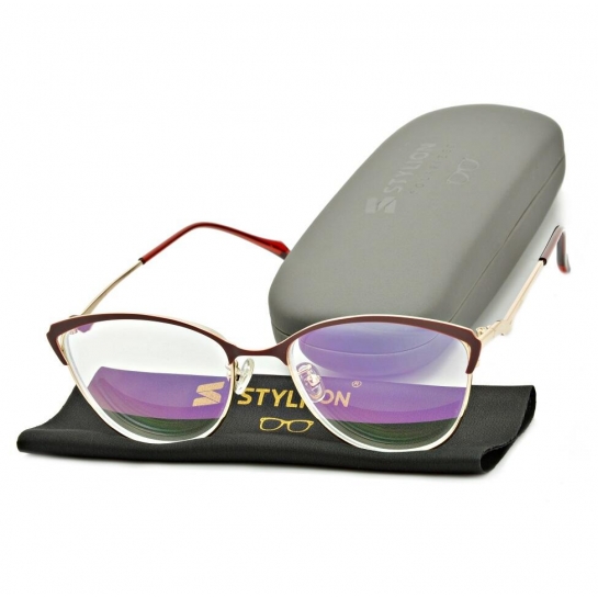 Plusy +0.50 damskie okulary do czytania korekcyjne z antyrefleksem ST317AR